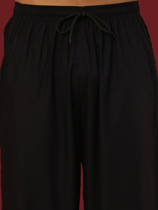 Men's Silk Blend Embroidered Kurta with Korean Pants Set