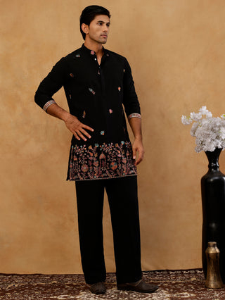 Japanese Fabric Embroidered Kurta & Korean Pants Set