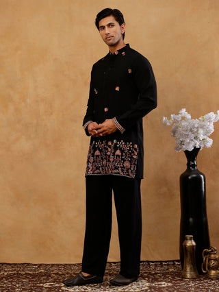 Japanese Fabric Embroidered Kurta & Korean Pants Set