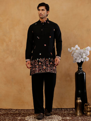 Japanese Fabric Embroidered Kurta & Korean Pants Set