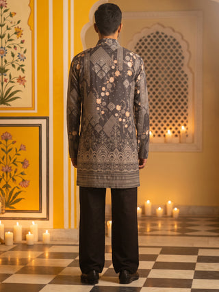 Traditional Cotton Blend Printed Kurta With Korean Pants