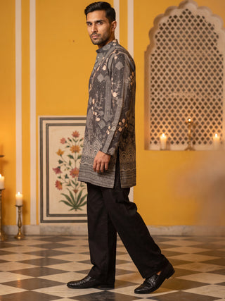 Traditional Cotton Blend Printed Kurta With Korean Pants