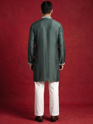 Japanese Fabric Designer Embroidered Kurta With Korean Pants
