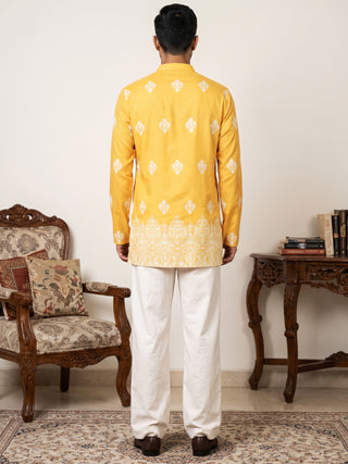 Cotton Blend Ethnic Printed Kurta With Korean Pants