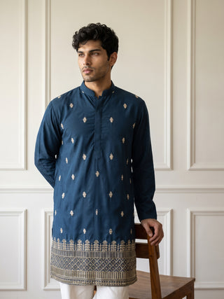 Japanese Fabric Ethnic Embroidered Kurta for Men
