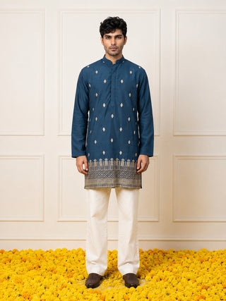 Japanese Fabric Ethnic Embroidered Kurta for Men