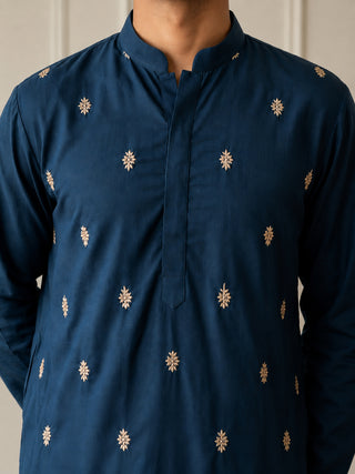 Japanese Fabric Ethnic Embroidered Kurta for Men
