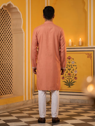 Floral Embroidered Kurta with Korean Pants