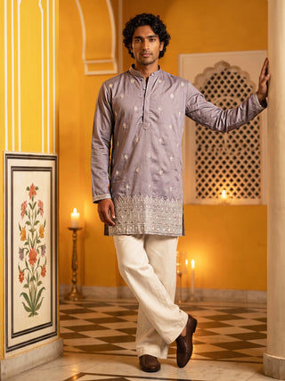 Floral Embroidered Kurta with Korean Pants