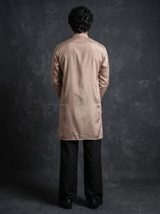 Silk Blend Embroidered Kurta for Men