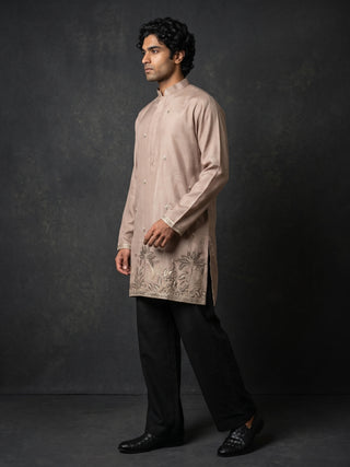 Silk Blend Embroidered Kurta for Men