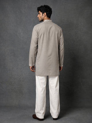 Japanese Fabric Embroidered Short Kurta & Korean Pants