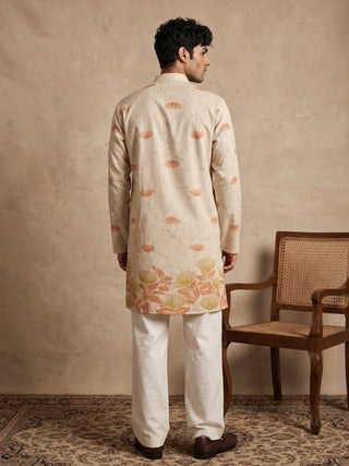 Floral Print Short Kurta with Korean Pants