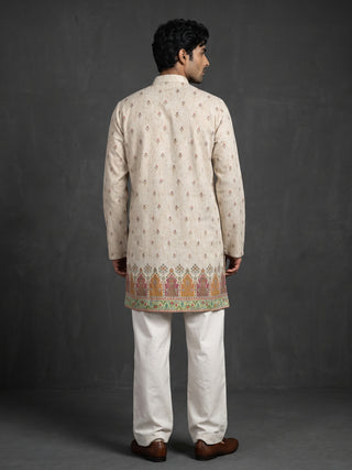 Floral Print Short Kurta with Korean Pants