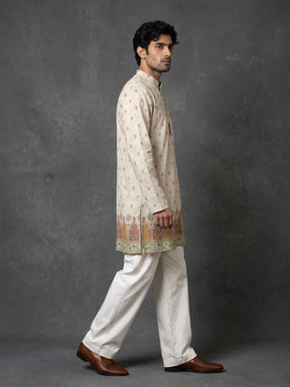 Floral Print Short Kurta with Korean Pants