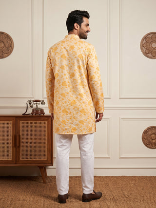 Floral Print Short Kurta Pyjama Set