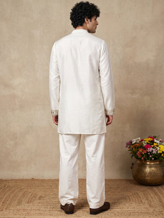 Mirror Work Designer Short Kurta With Korean Pants