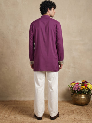 Mirror Work Designer Short Kurta With Korean Pants