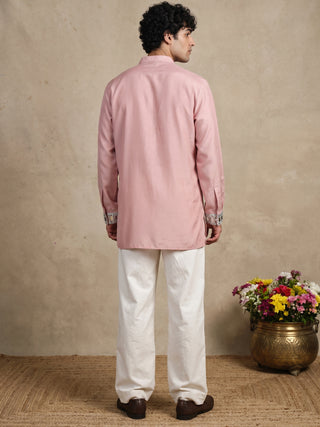Mirror Work Designer Short Kurta With Korean Pants