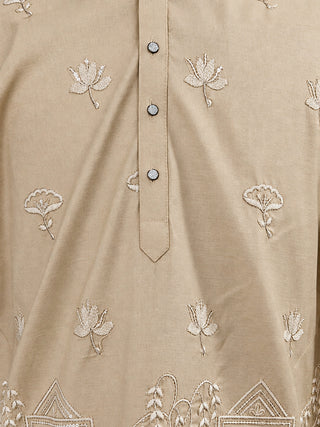 Floral Embroidered Short Kurta