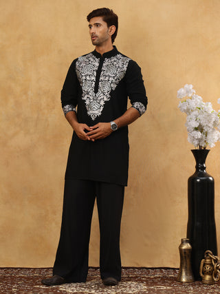 Japanese Fabric Embroidered Kurta Pyjama