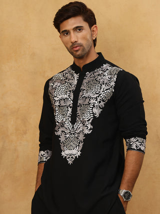 Japanese Fabric Embroidered Kurta Pyjama