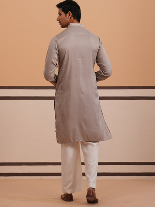 Men's Geometric Embroidered Kurta Set
