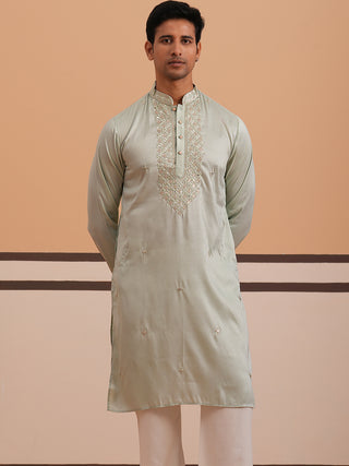 Men's Geometric Embroidered Kurta Set