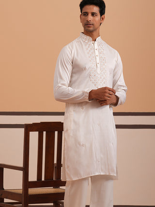 Men's Geometric Embroidered Kurta Set