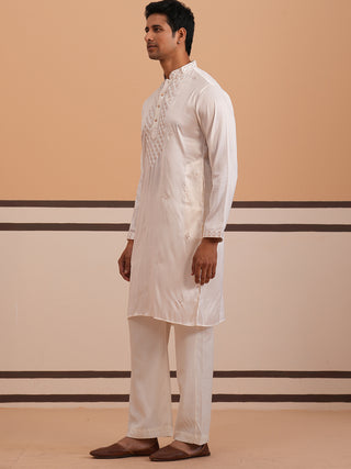 Men's Geometric Embroidered Kurta Set