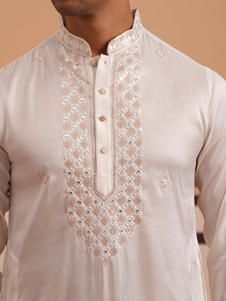 Men's Geometric Embroidered Kurta Set
