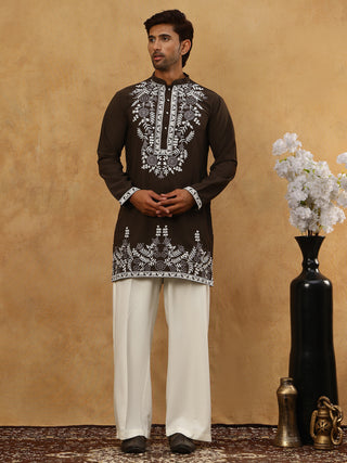 Men Japanese Fabric Embroidered Kurta Set