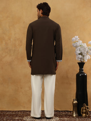 Men Japanese Fabric Embroidered Kurta Set
