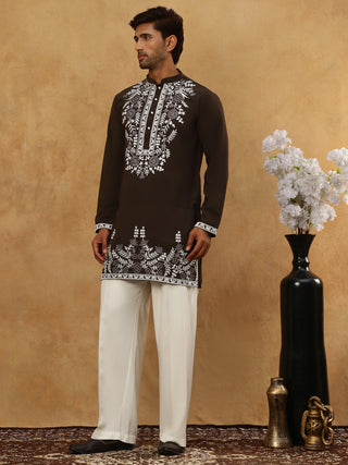 Men Japanese Fabric Embroidered Kurta Set
