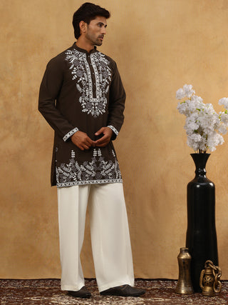 Men Japanese Fabric Embroidered Kurta Set