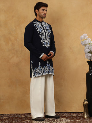 Men Japanese Fabric Embroidered Kurta Set