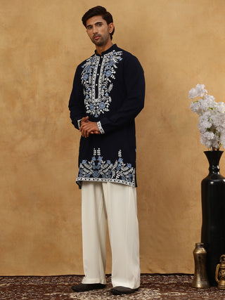 Men Japanese Fabric Embroidered Kurta Set