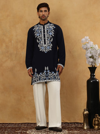 Men Japanese Fabric Embroidered Kurta Set