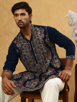 Embroidered Silk Blend Kurta Set
