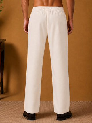 Men's Japanese Fabric Solid Korean Pants