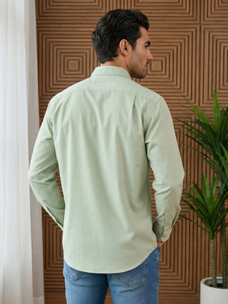 Pista Green Casual Solid Short Kurta