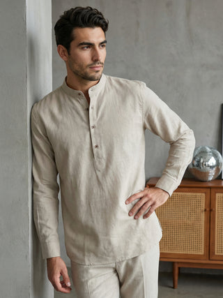 Men’s Solid Pure Cotton Short Kurta