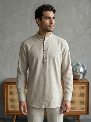 Men’s Solid Pure Cotton Short Kurta