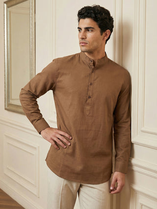 Men’s Solid Pure Cotton Short Kurta