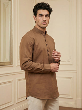 Men’s Solid Pure Cotton Short Kurta