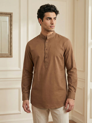 Men’s Solid Pure Cotton Short Kurta