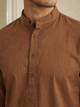 Men’s Solid Pure Cotton Short Kurta