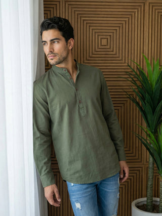 Men’s Solid Pure Cotton Short Kurta