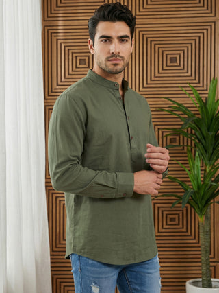 Men’s Solid Pure Cotton Short Kurta