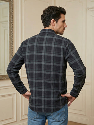 Men Classic Check Design Short Kurta